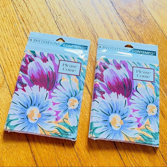 Vintage Retro Floral Party Invitations - Picture 7 of 7